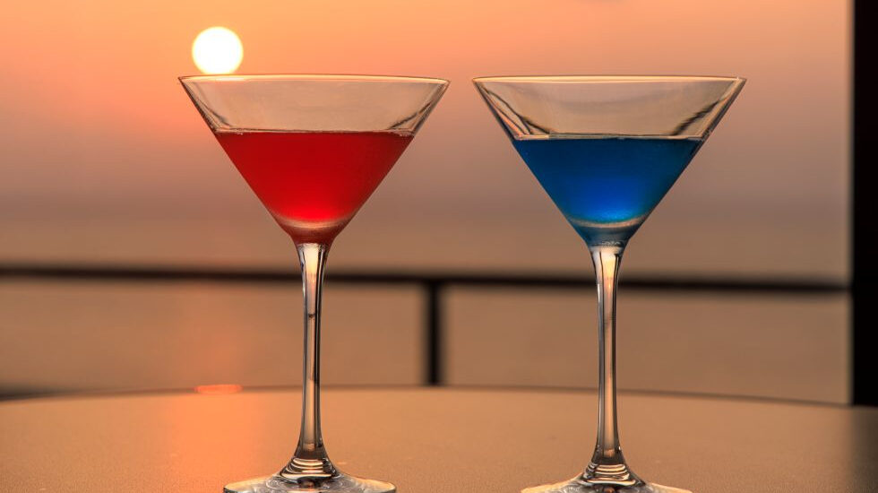 夕景のカクテルタイム