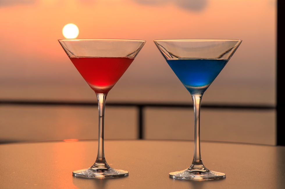 夕景のカクテルタイム