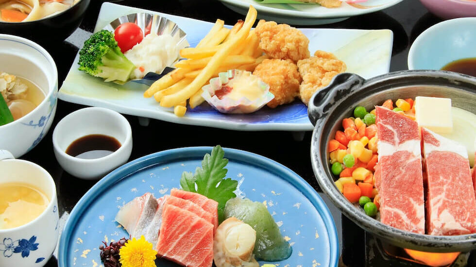 夕食時のお子様メニュー