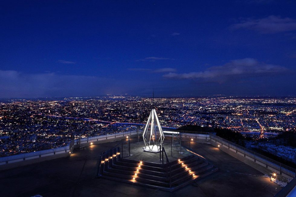 もいわロープウェイ展望台冬