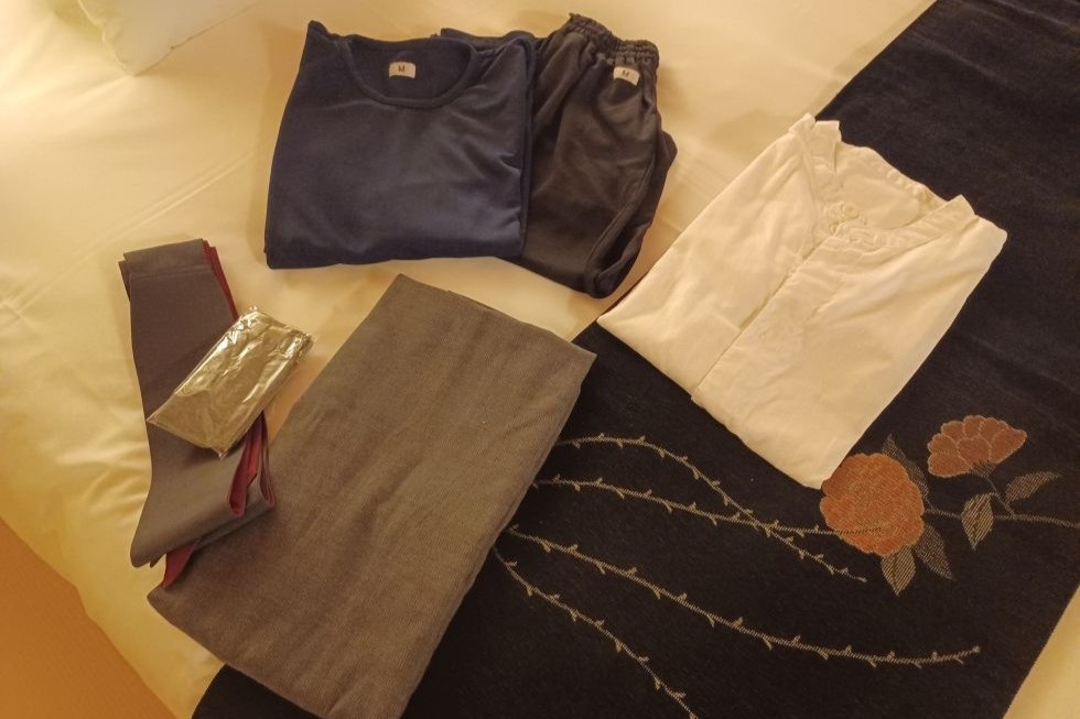 赤沢迎賓館_客室にある館内着