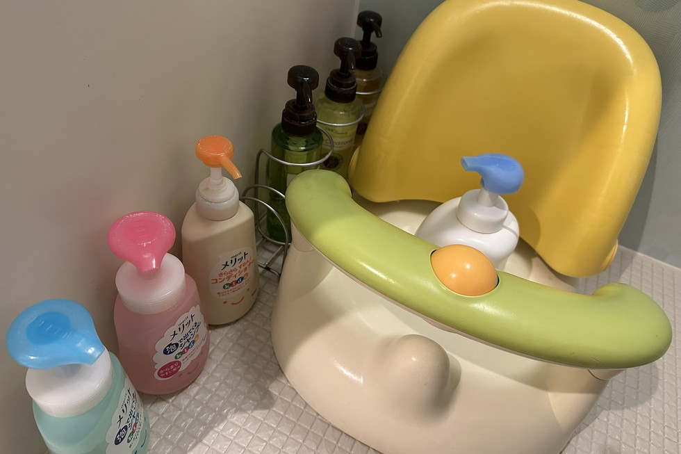 バスルームにはもちろんベビーチェアやソープ類