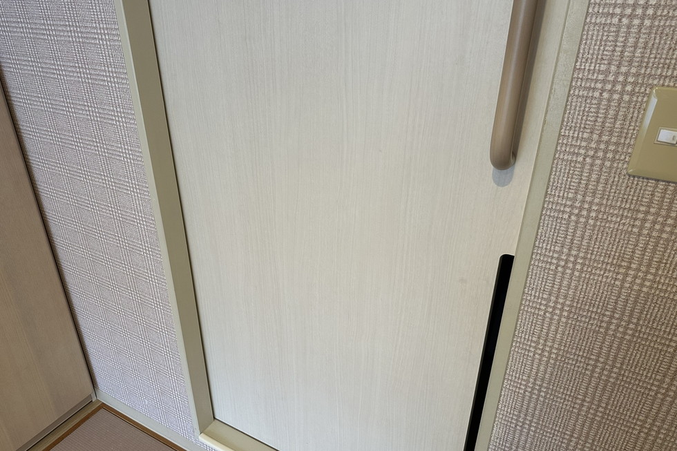 居室とバスルームのドアは手が挟まりにくい仕様なのもポイント