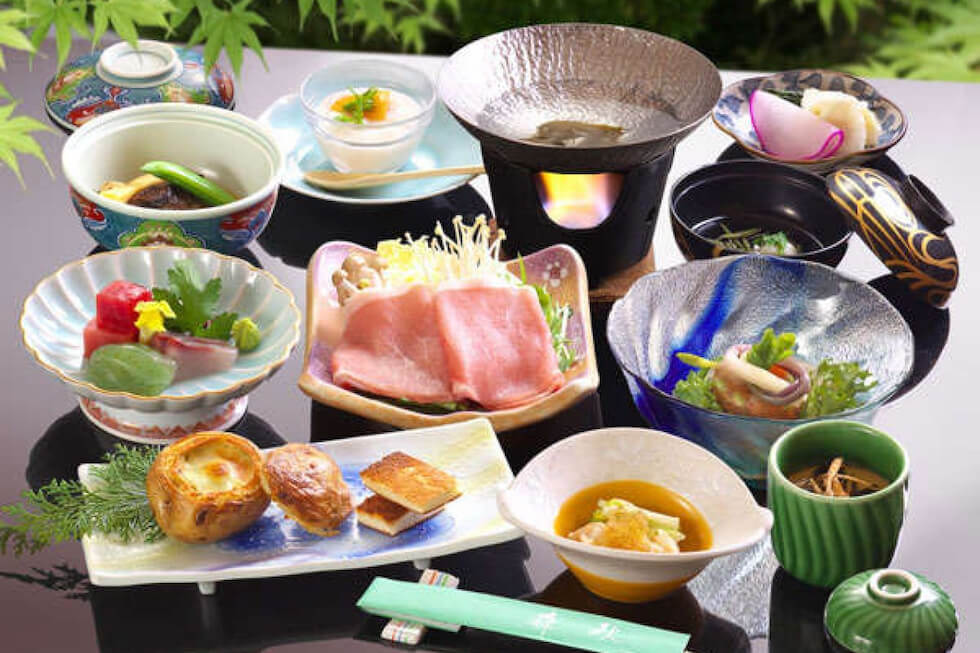 豚しゃぶをメインにした会席料理