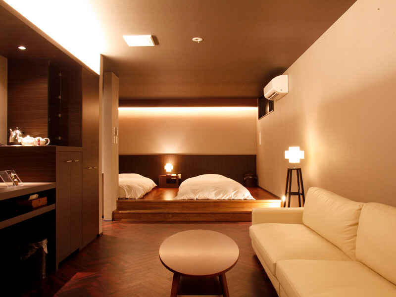 プライベート感たっぷりの全4タイプの専用露天風呂付き客室