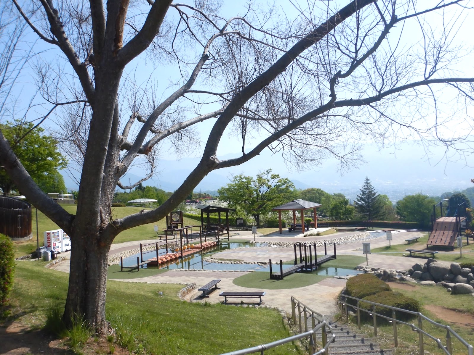 笛吹川フルーツ公園のアクアアスレチック