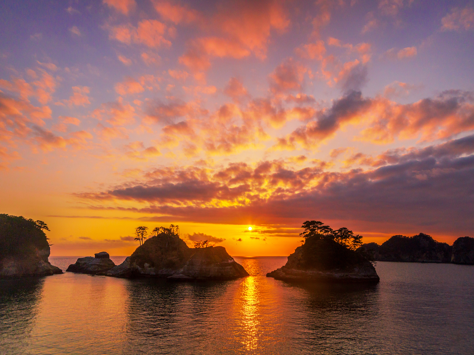 堂ヶ島夕映えの花火