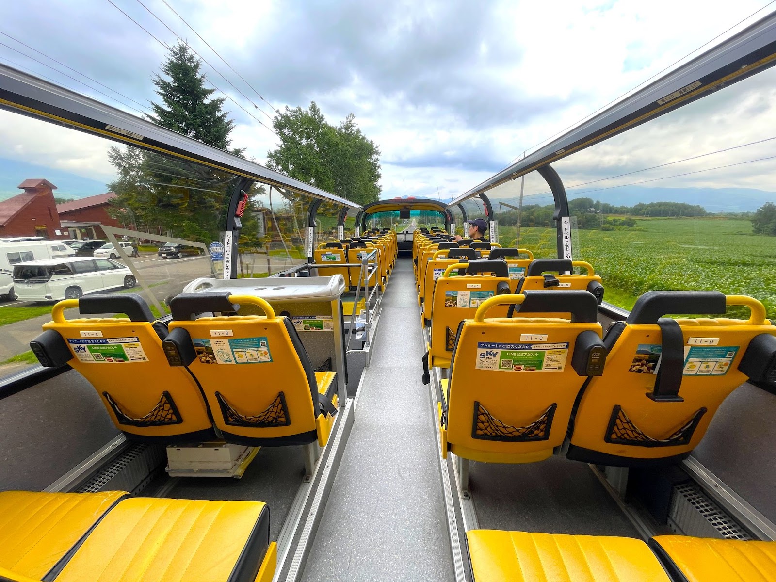 スカイバスニセコ車内