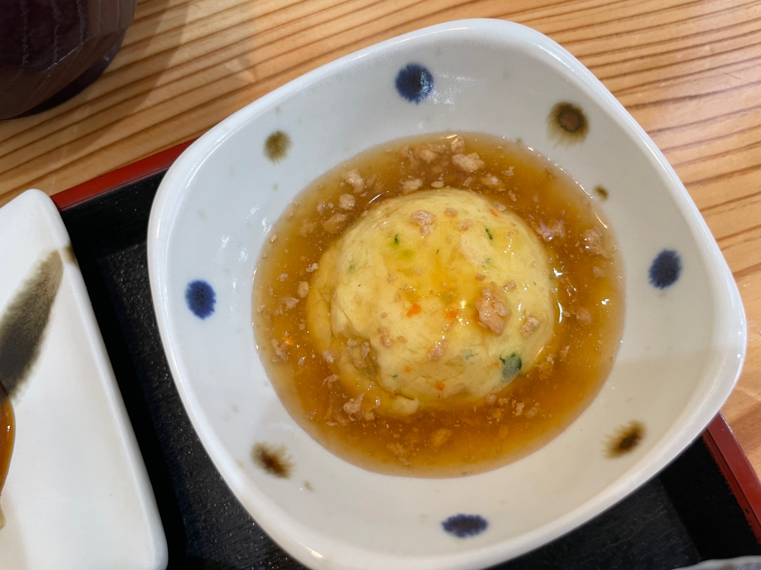 ゆばと野菜のふんわり豆腐餡かけ
