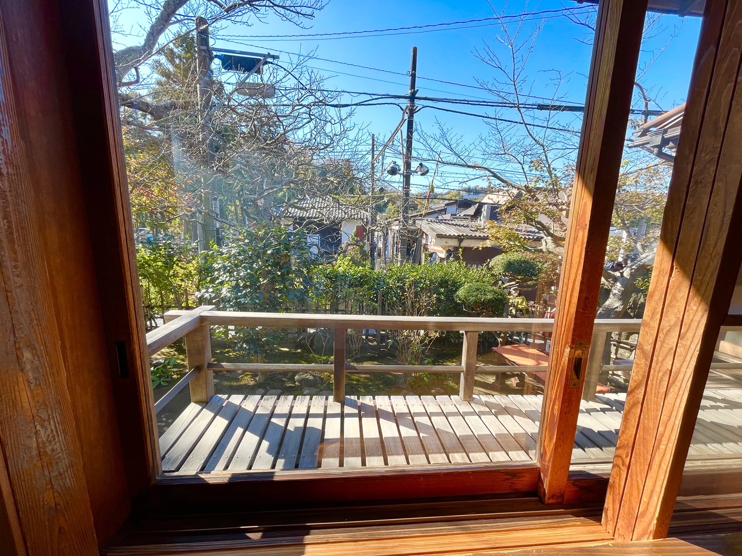 香下庵茶屋の窓からの風景