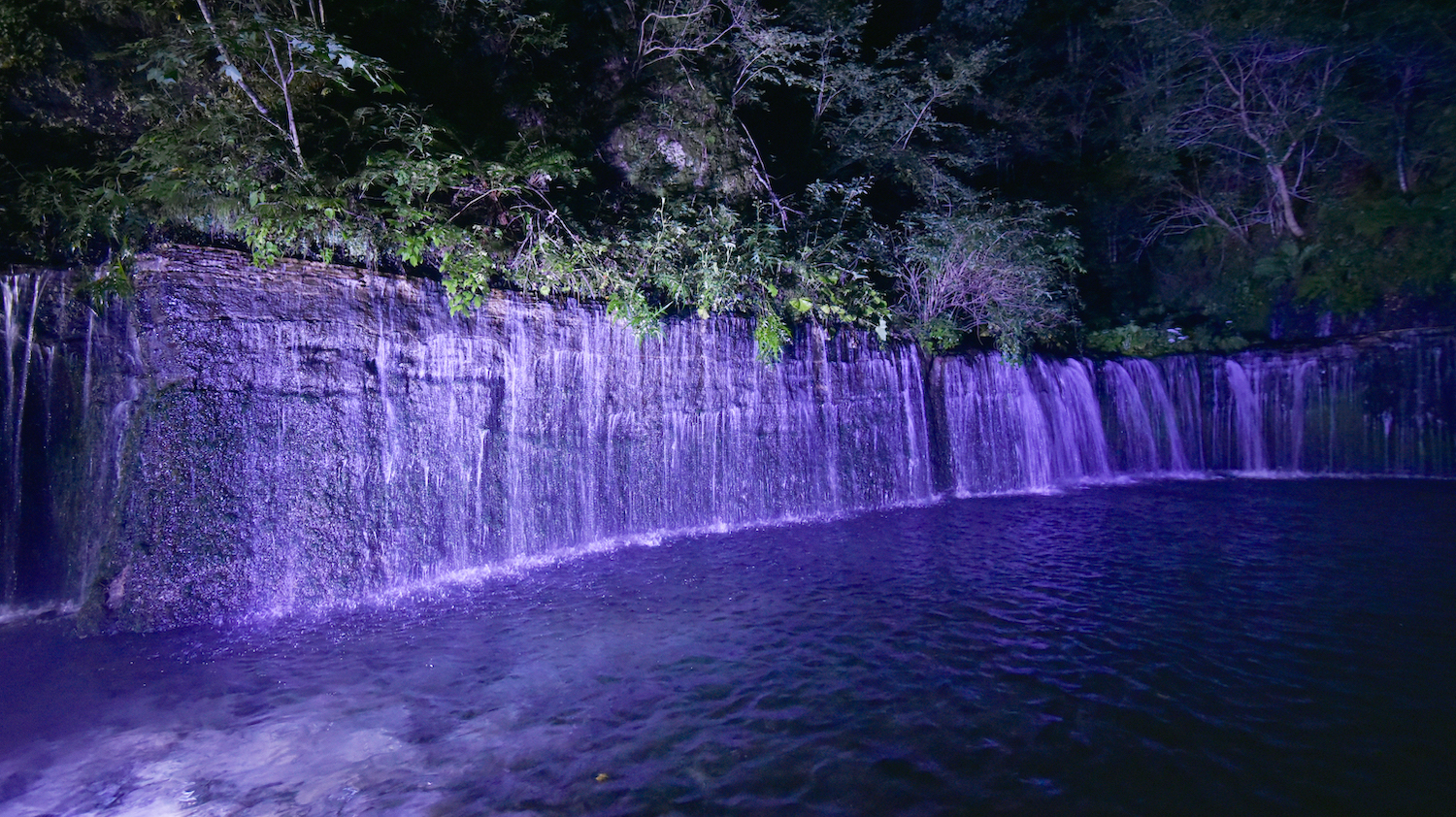 白糸の滝_ライトアップ