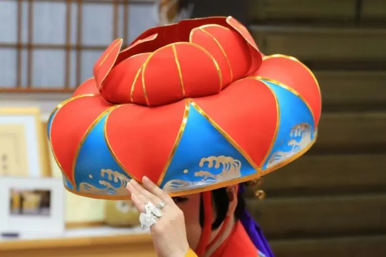 琉球花笠 琉球舞踊 花笠 琉球 沖縄 袋付き 【華やかに舞う、沖縄の伝統