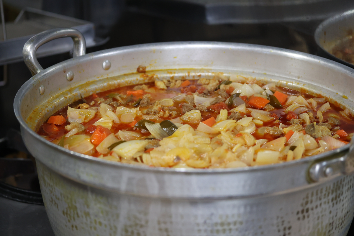 カレーの仕込み風景