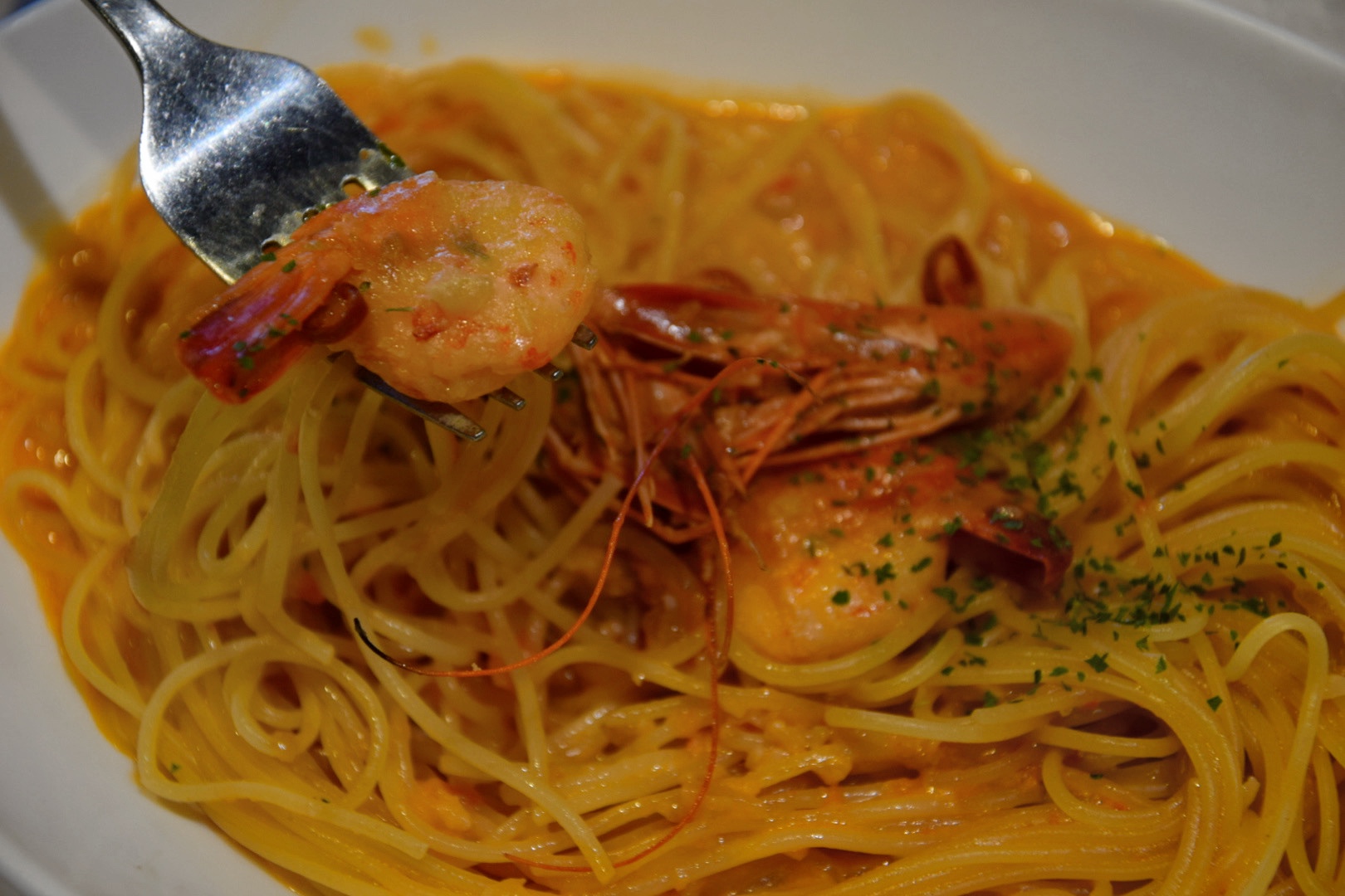 Pasta＆DessertCafe APPLE栃木店_有頭海老のチーズクリームパスタ②
