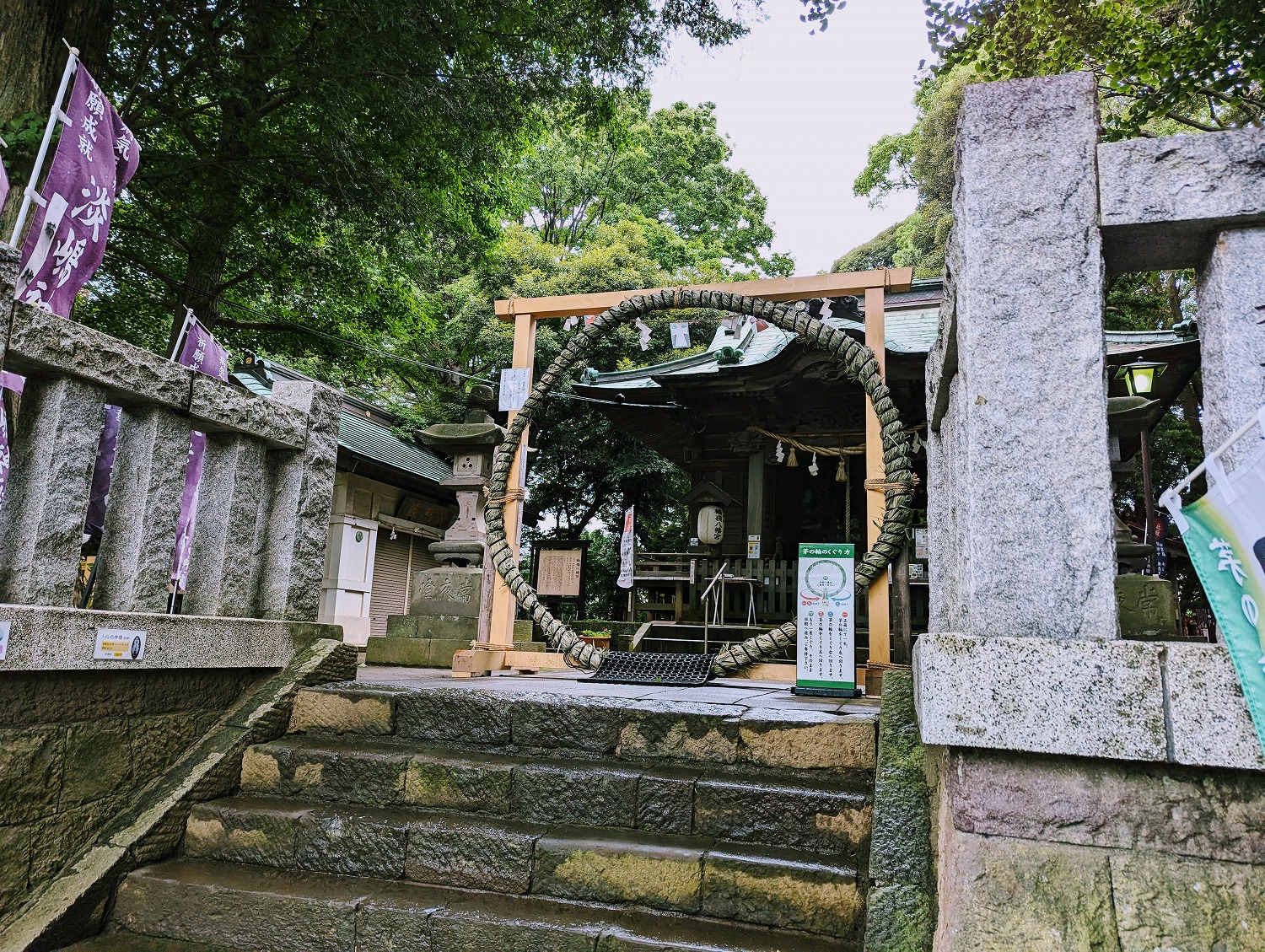 鶴嶺八幡宮　茅の輪くぐり