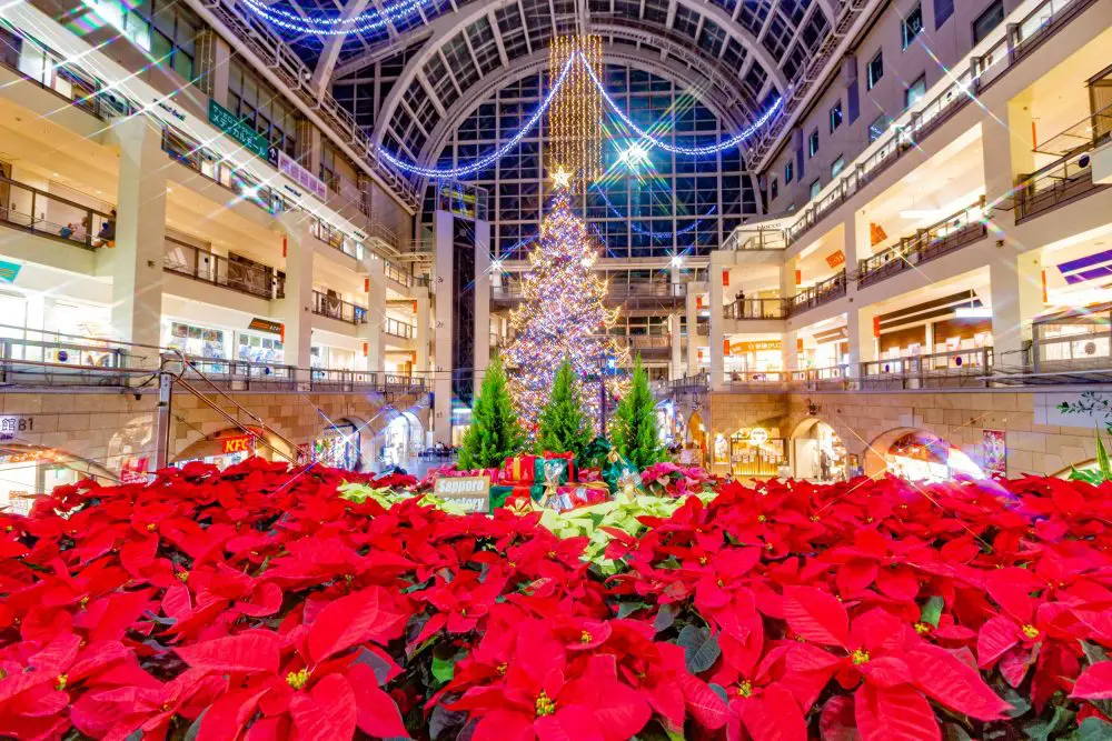 巨大　クリスマスツリー　オーナメント贅沢造り　１点物 サッポロファクトリー ジャンボクリスマスツリー」迫力の巨大ツリーが