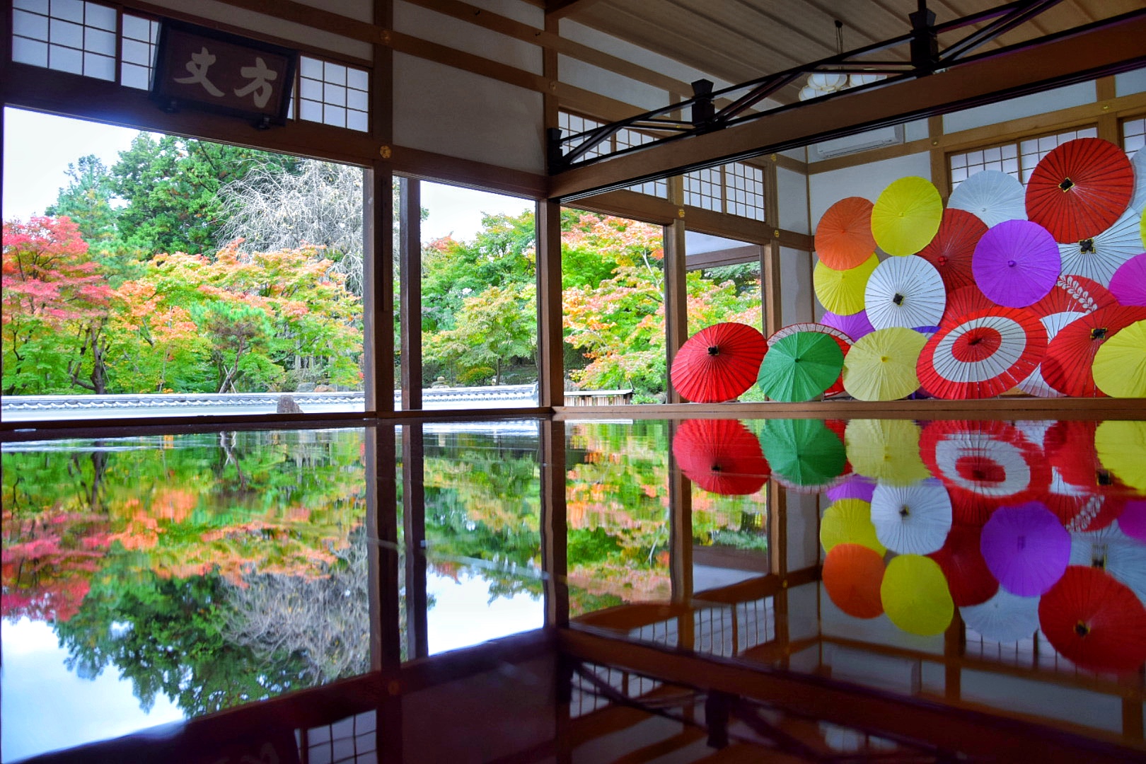宝徳寺_床もみじ_和傘