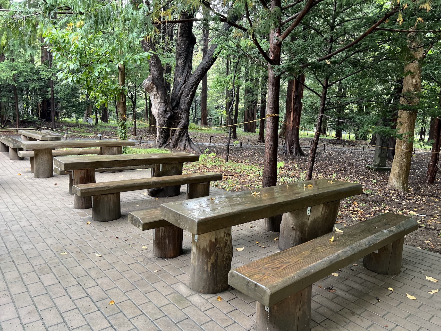 神宮茶屋のベンチ