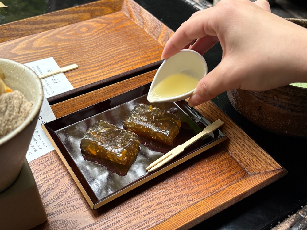 橙わらび餅