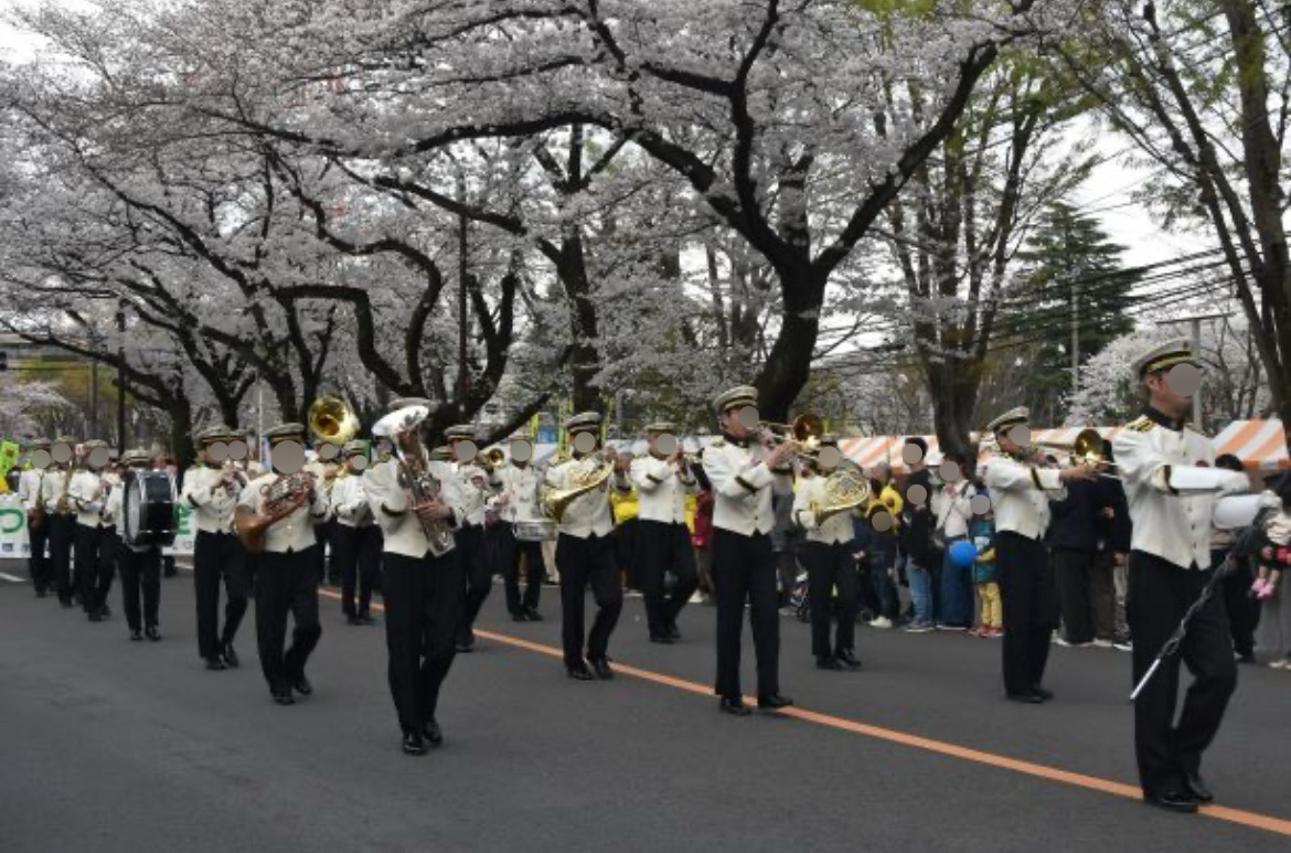 相模原市民桜まつり_鼓笛隊_パレード