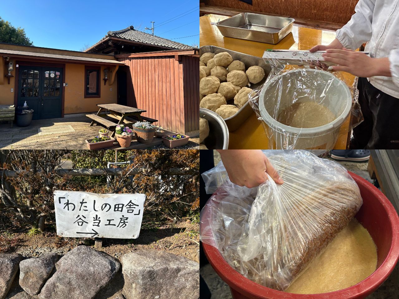 里山で味噌づくり体験