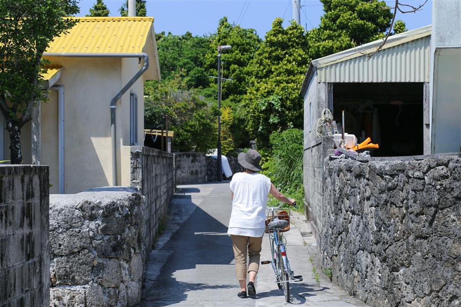 島内の移動はレンタサイクルが便利