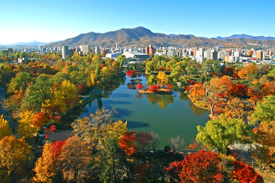 札幌「中島公園」の紅葉