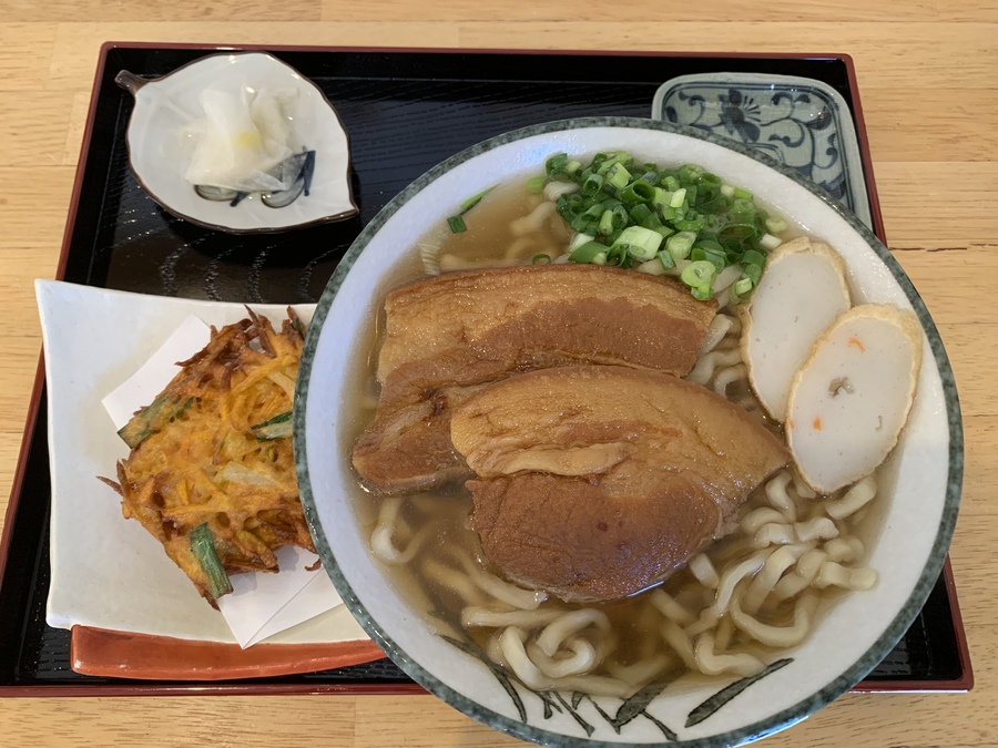 おから入り沖縄天ぷらと沖縄そば 采