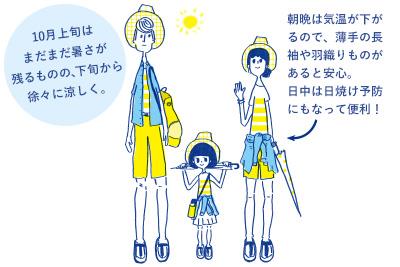 10月の気候とおすすめの服装