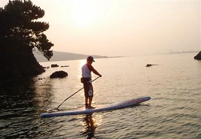 糸島の海を満喫することができるSUP体験
