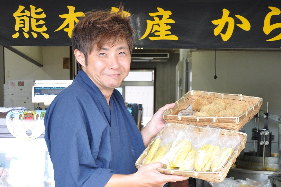 からしれんこんにたっぷり詰まったからしみそは、焼酎ともよく合う 焼酎ともよく合うからしれんこん