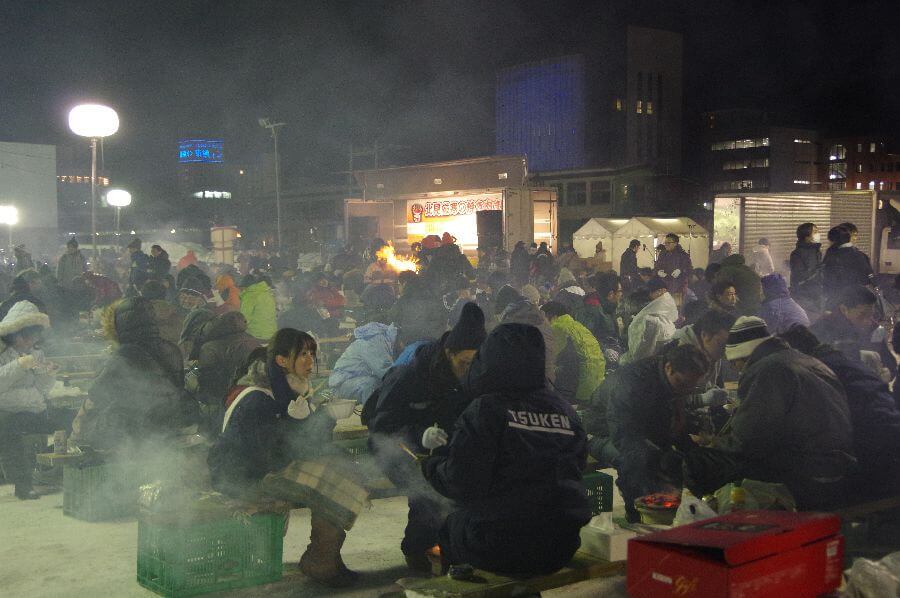 北見厳寒の焼き肉まつり