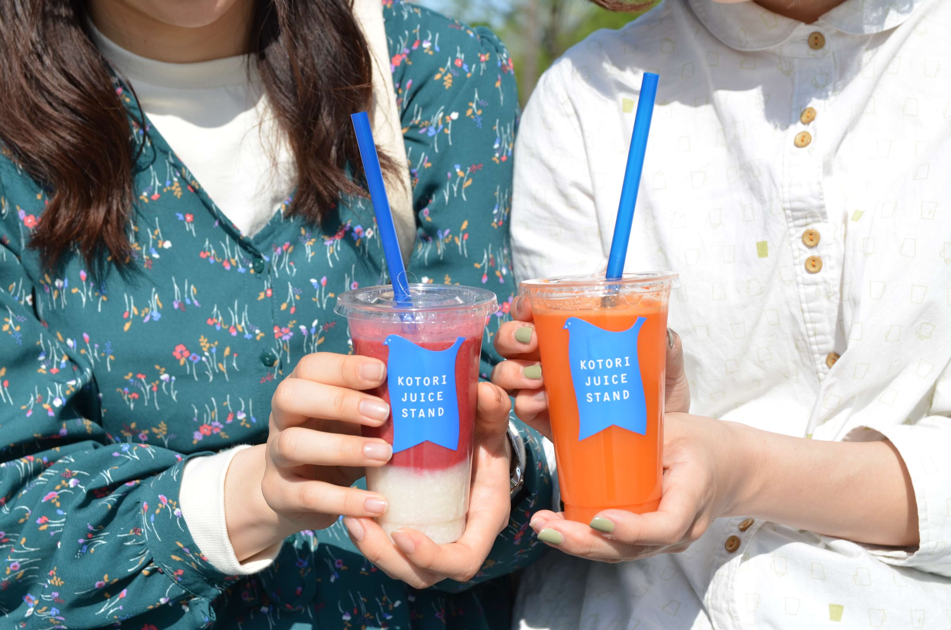 厳選素材を使用した色とりどりのジュースやスムージーがいっぱい コトリ ジュース スタンド