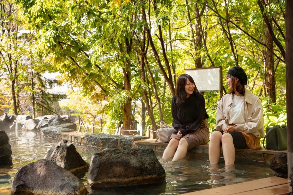 定山源泉公園の足湯