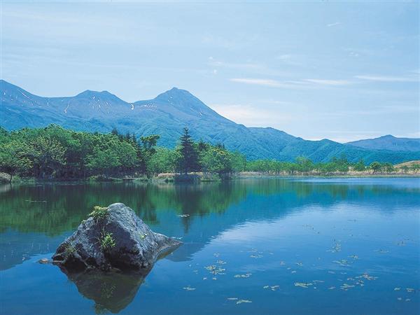 知床五湖から眺める知床連山 知床五湖からの眺める知床連山