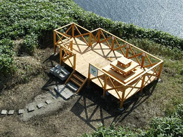 ウッドデッキからクジラが観察出来る ウッドデッキからクジラが観察出来る