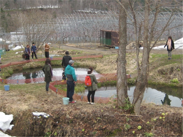 自然がすぐ傍にあるので、運がよければ野生のテンやタヌキ、鹿などが見られるかも 釣り