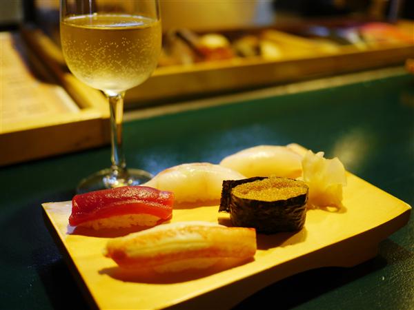 ビールや日本酒はもちろん、ワインとの相性も意外に楽しい
特に高大の寿司は、そう言えると思う 握り