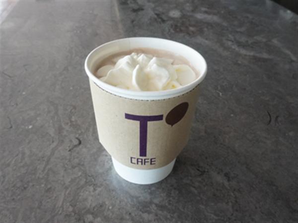 Sサイズ370円、Mサイズ420円のココア ココア