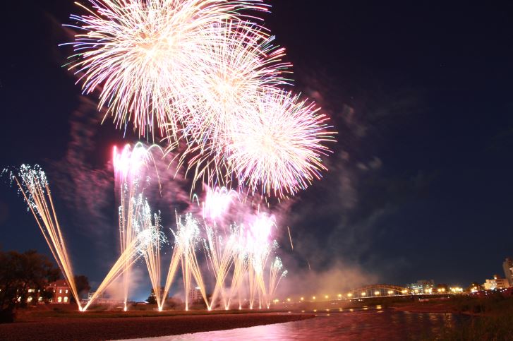 創作花火や大小さまざまなスターマインなどが旭川夏まつりのオープニングを飾る