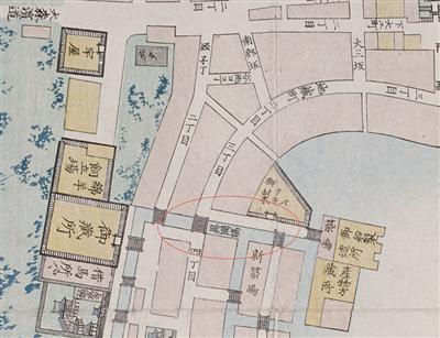 万延元年（1860）に刊行した箱館全図／函館市中央図書館所蔵