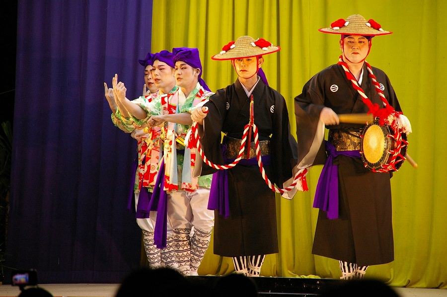 この京太郎は沖縄でも泡瀬と宜野座区にのみ伝わるもの。(写真提供:宜野座村役場) この京太郎は沖縄でも泡瀬と宜野座区にのみ伝わるもの。