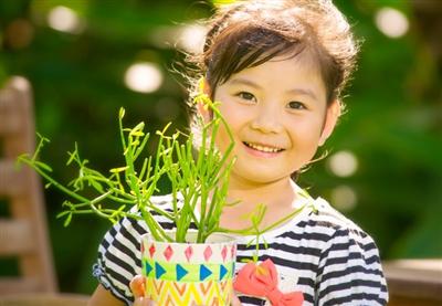 植木鉢の絵付けに挑戦