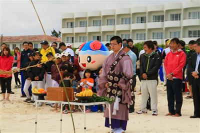 神主さんによる海の安全祈願
