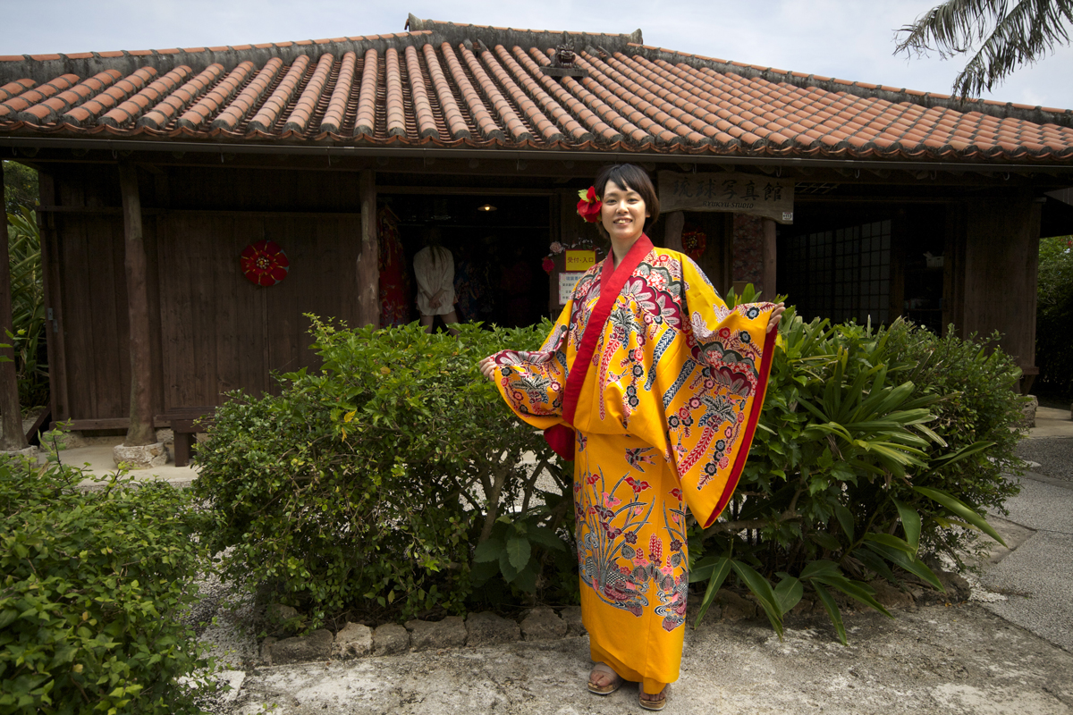 風情のある赤瓦の琉球家屋 風情のある赤瓦の琉球家屋