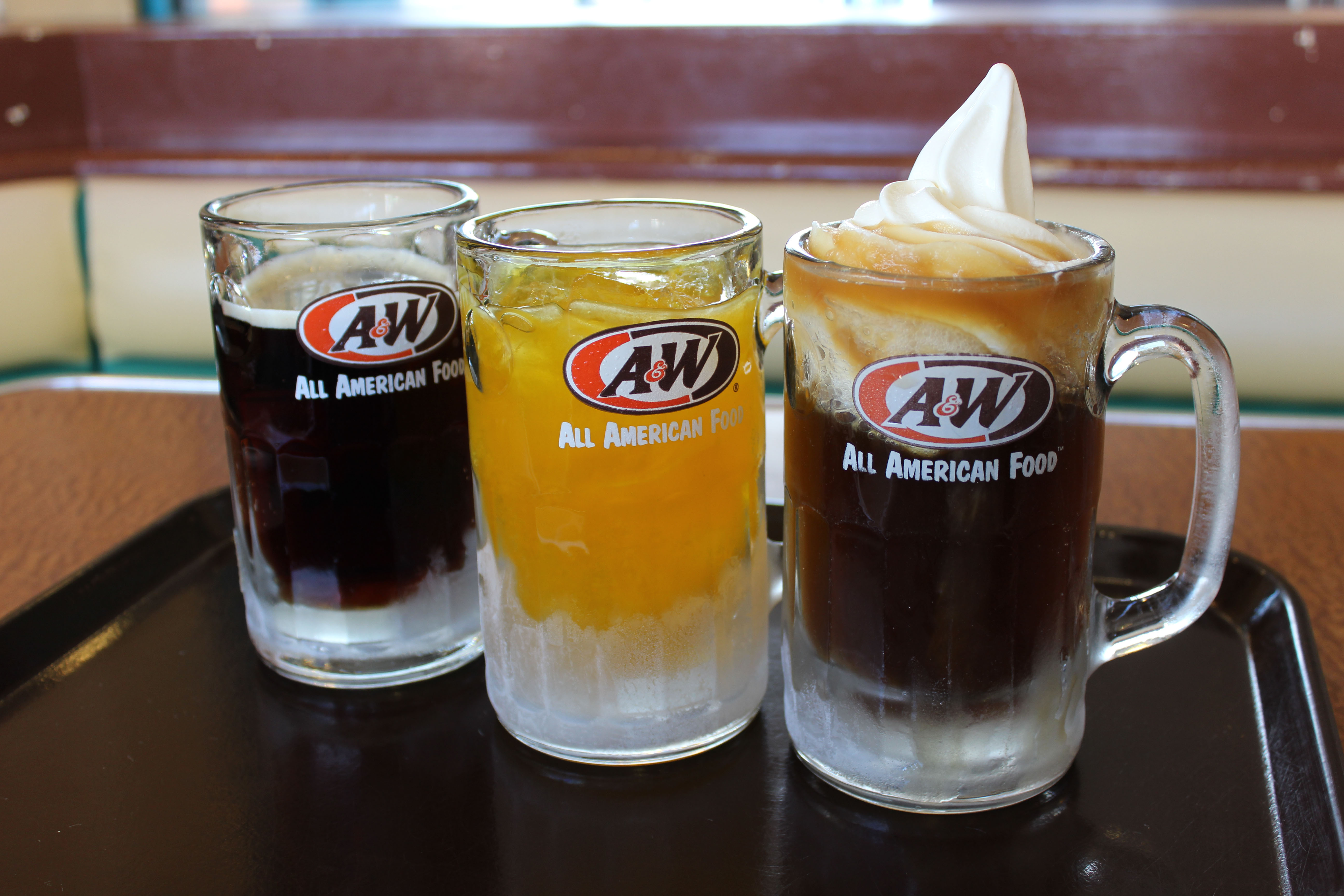 A&Wのドリンクメニュー