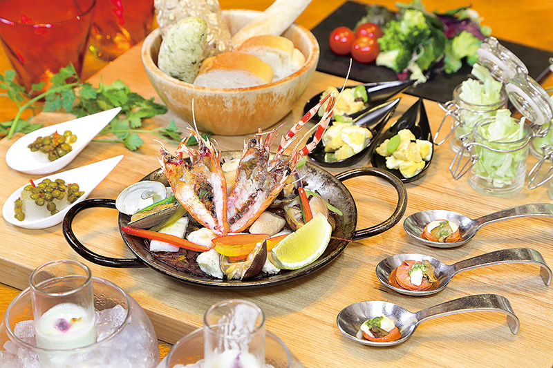 スパニッシュイタリアンをベースにしたハーフバイキング スパニッシュイタリアンをベースにしたハーフバイキング