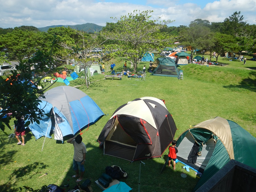 50張の設営が可能なテントサイト 50張の設営が可能なテントサイト