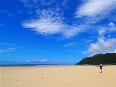 西表島の南に続く天然度満点のロングビーチ