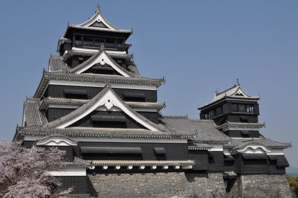 迫力満点の熊本城天守閣 迫力満点の熊本城天守閣